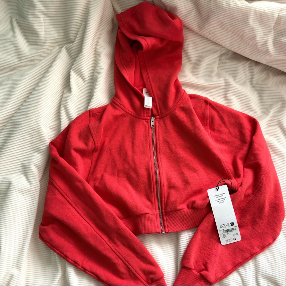 Alo yoga sweet escape red hot summer jacket - Picture 10 of 11